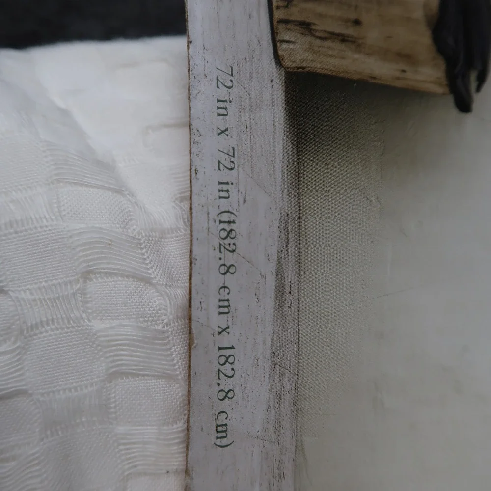 Casaluna Waffle‎ Shower Curtain White 72x72 Modern Texture Bathroom Home Decor